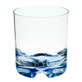 4 x Campingglas Trinkglas 400 ml Blauer Boden - Wasserglas Gläser - Trinkbecher Kinderglas Saftglas Whiskey Tumbler - Camping Küche Zubehör - elegant - Outdoor Partyglas - Kunststoff Glas Picknick