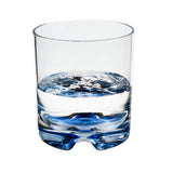 2 x Campingglas Trinkglas 400 ml Blauer Boden - Wasserglas Gläser - Trinkbecher Kinderglas Saftglas Whiskey Tumbler - Camping Küche Zubehör - elegant - Outdoor Partyglas - Kunststoff Glas Picknick