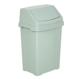 Mülleimer mit Schwingdeckel grün 8 Liter - Mülltrennung - Abfalleimer mit Deckel