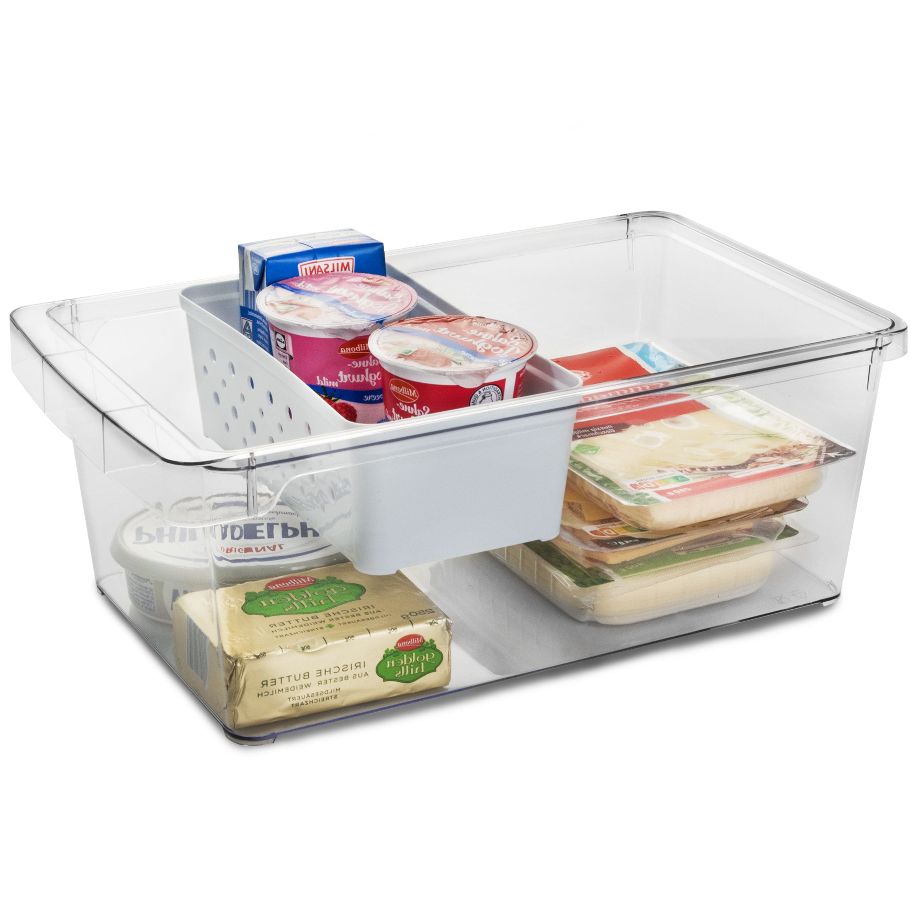 ginoring aufbewahrung kühlschrank Kühlschrank-Organizer mit Körbchen 37x23x14,5 cm durchsichtig mit Grif – Hummelladen Menge:20 kg Zeitgenössische kreative Desktop-Aufbewahrung mit warhammer
