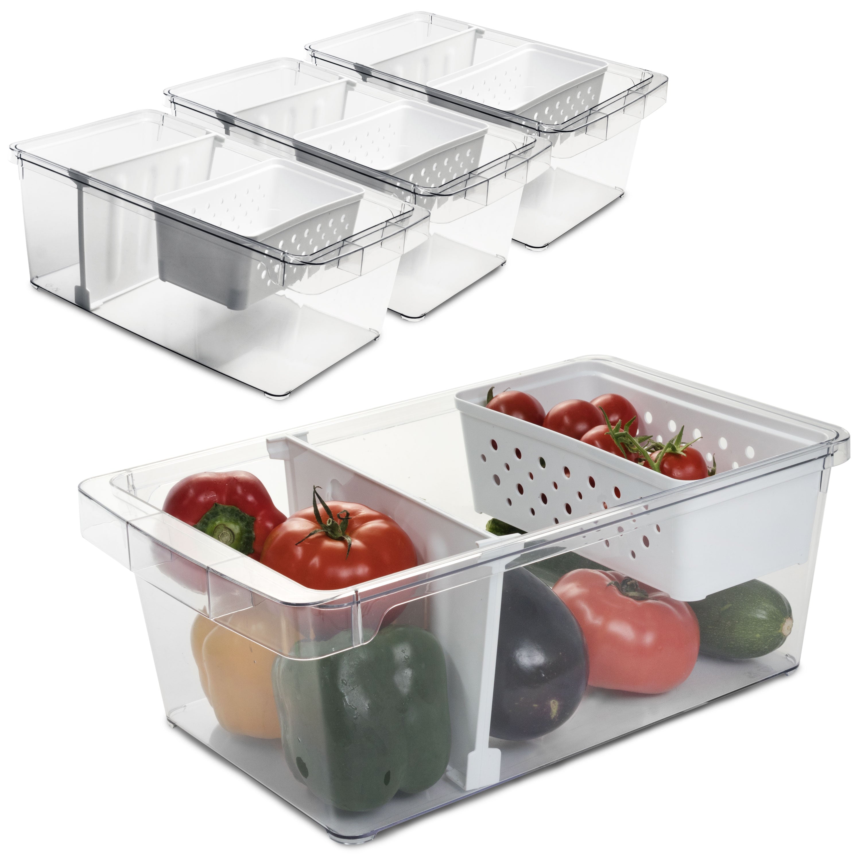 JMAHM 2er Set Kühlschrank-Seitentür-Aufbewahrungsbox – Praktischer Organizer Für Gemüse, Obst & Snacks, Passt In Die