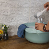 2x Schüssel Set rund grün - 4,5 Liter - 28 cm - Waschschüssel Spülschüssel Wasserschüssel - Lebensmittelecht - Kunststoff Spüle