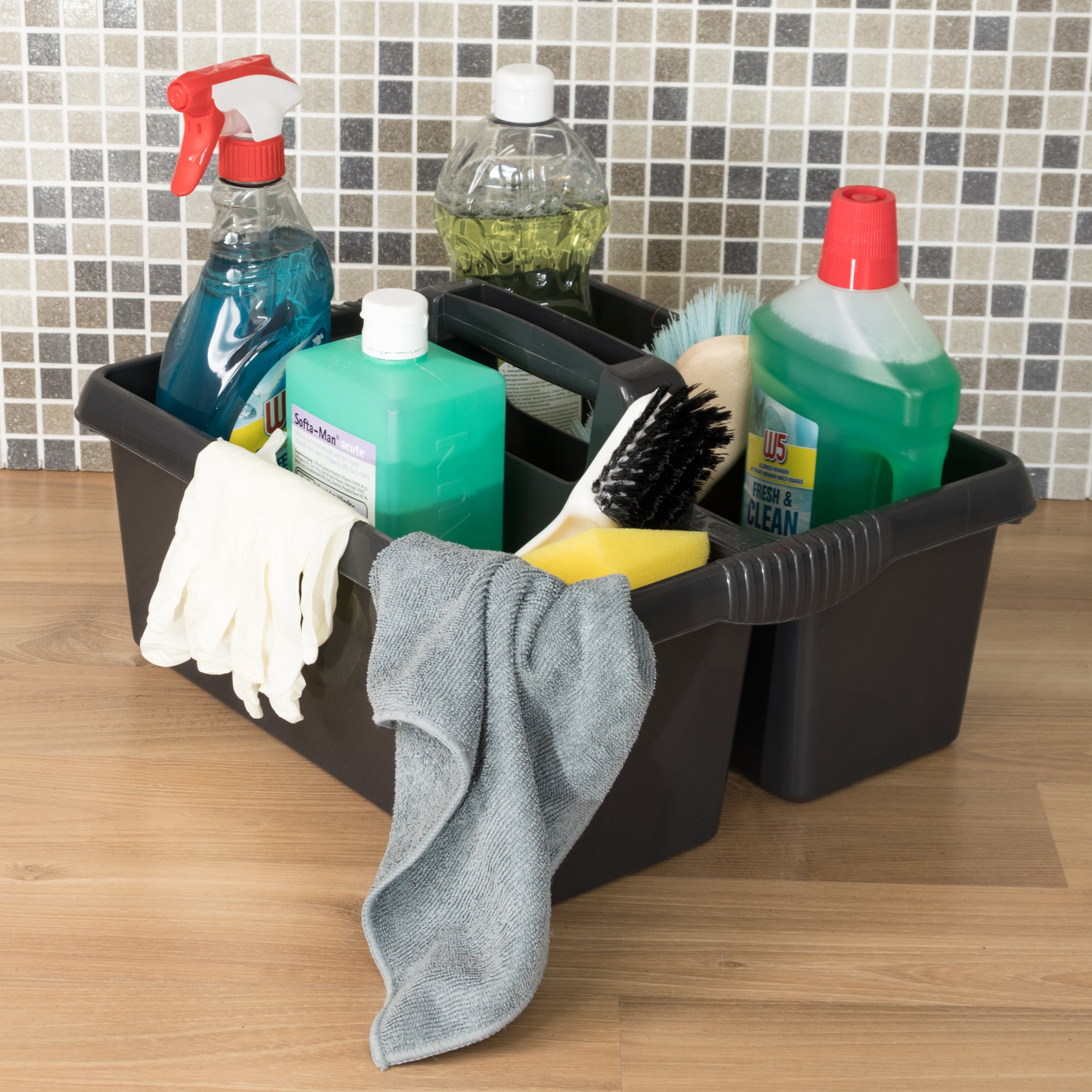 putzutensilien aufbewahrung Tragbarer Mehrzweck Organizer 38x32x15 cm für Putzmittel Werkzeugträge –  Hummelladen
