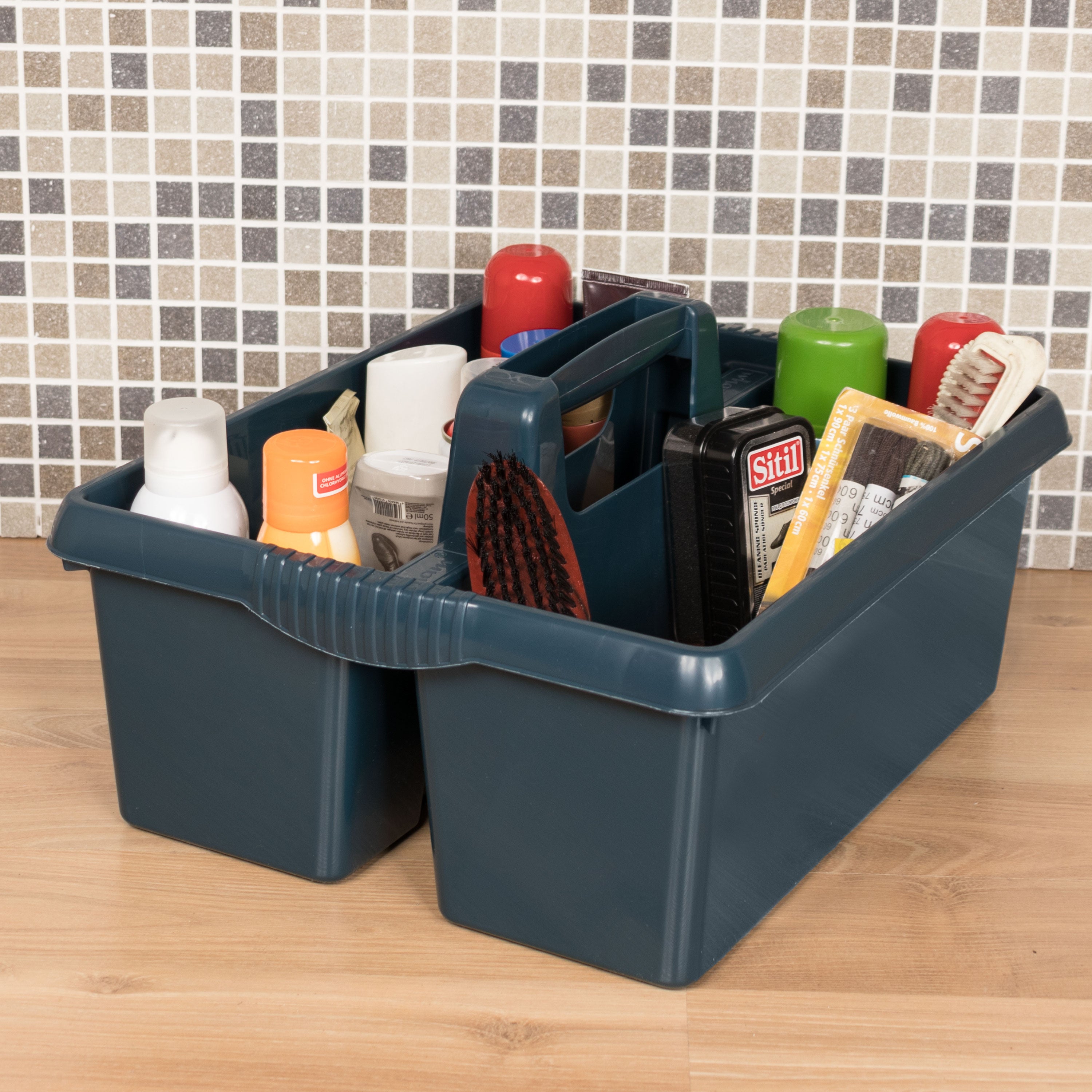 Tragbarer Mehrzweck Organizer 38x32x15 cm für Putzmittel Werkzeugträge – Hummelladen