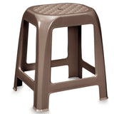 Stapelbare Hocker - Sitzhocker weiß oder braun - Sitzhöhe 46 cm hoch - bis zu 100 kg Duschsitz abwaschbar