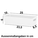 Ordnungsbox - 25x10x6cm - 1 Liter - Schubladenorganizer Ordnungskorb Organizerbox - Ordnungssystem