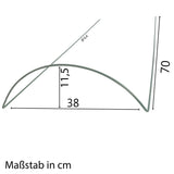 100 STÜCK Pflanzenstütze Buschstütze - Staudenstütze halbrund - D-38 cm - 70 cm aus 4mm kunststoffummantelten Draht - Für den Garten - Metal - Buschstütze - Staudenstütze