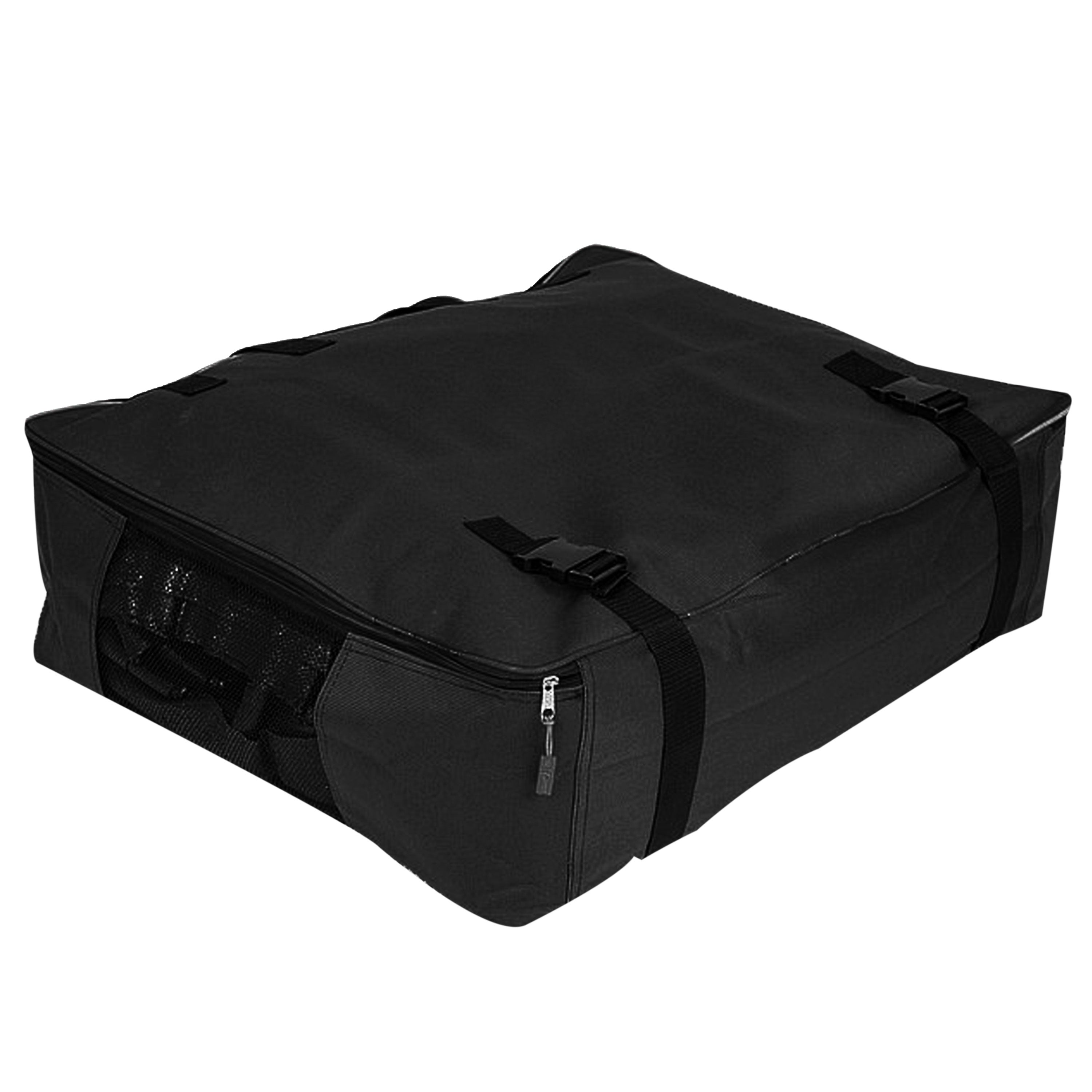 Aufbewahrungstasche für Zelt Teppich - 45x35x15 cm - mit 12 Heringen - Transport Tasche - Zeltteppich schwarz - 420D Polyester