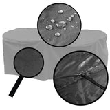 Schutzhülle für rechteckigen Gartentisch - 230 x 135 x 70 - schwarz - 600D Polyester wasserdicht - Abdeckung Tisch