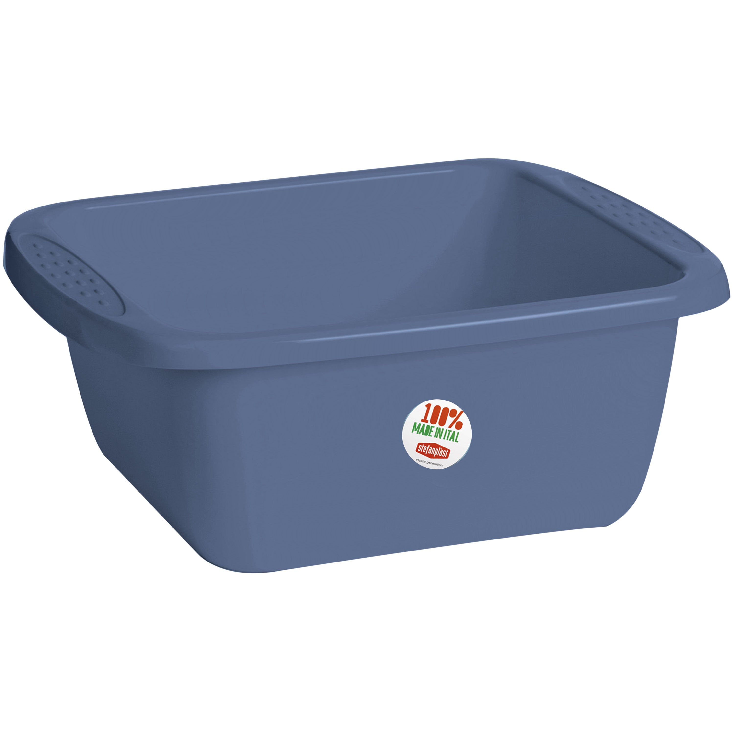 2x Blaue Schüsseln 14 Liter - Rund Ø40x18cm Polypropylen Universal-Schüsseln