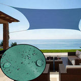 Sonnensegel 3x4 rechteckig - blau - Sonnenschutz wasserabweisend - UV-Schutz Garten Terasse Camping