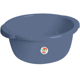 2x Schüssel 14 Liter rund D-40x18 cm Blau - Haushaltsschüssel Waschschüssel Universal Küchenschüssel Spülschüssel Kunststoff Fußbad Pflege - nestbar