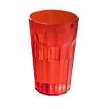 4 Stück Campingglas Trinkglas ROT 630 ml Trinkgläser - für 4 Personen - bruchfest Camping Glas Set - Kunststoff Party Picknick Kinder Wasserglas