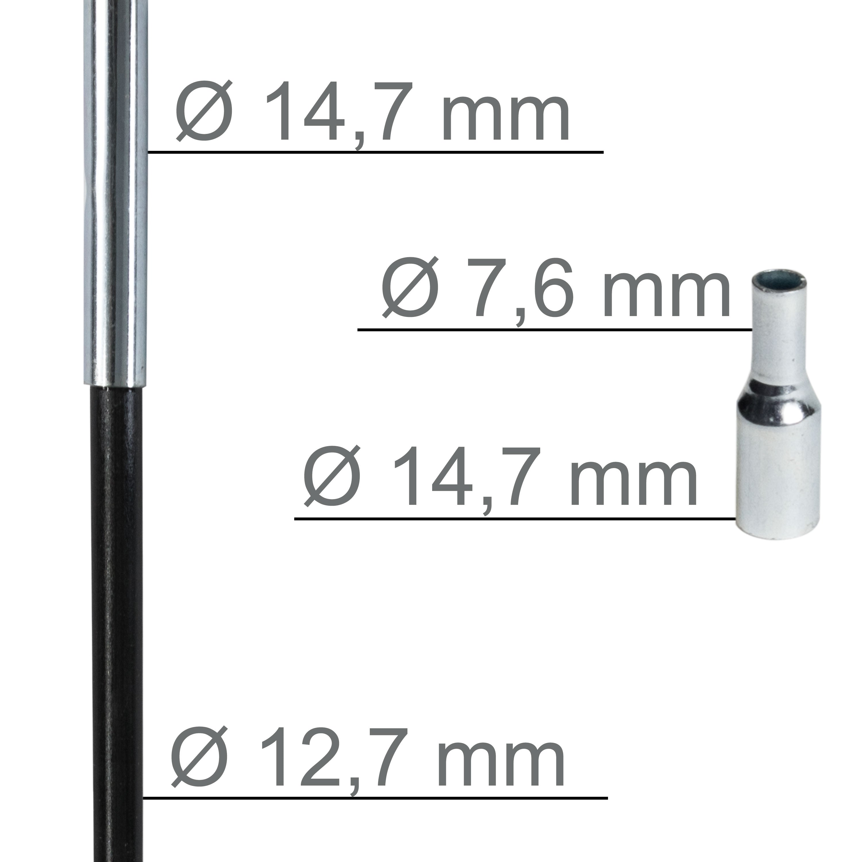 zeltstangen stecksystem Fiberglas Zeltstange Ø 12,7 mm - 850 cm aus 9 Segmenten