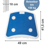 Caravan Trittstufe 48x38x10 cm Halbe Stufe aus Kunststoff bis zu 150kg belastbar mit Anti-Rutsch-Trittfläche Einstiegshilfe Einzeltritt Faltbar Wohnwagen Wohnmobil Fußbank Trittleiter