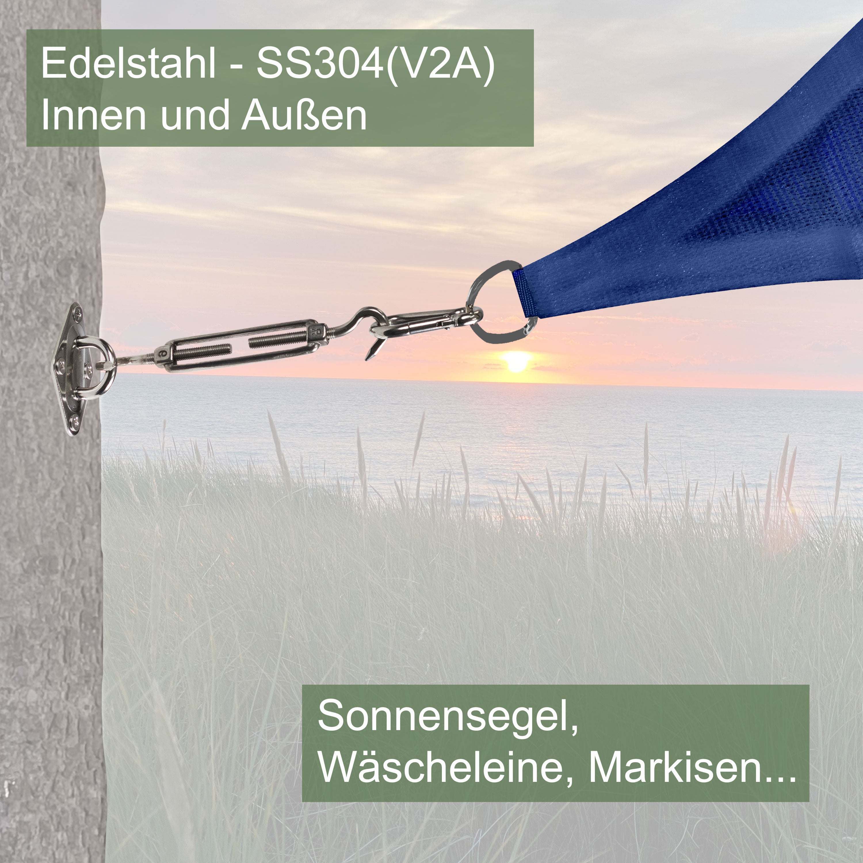seilspanner sonnensegel edelstahl Edelstahl Sonnensegel Befestigungsset 40 Teile - V2A SS304