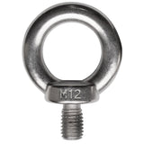 Edelstahl M12x20mm Ringschraube V2A 304 Ösenschraube Traglast 1000 kg Augbolzen Augenschraube geschlossen Heberingschraube Augschraube Schraubösen Ringbolzen Ösenbolze Eye bolt Ähnlich-DIN580