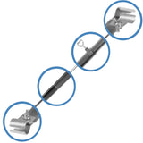 Stahl Verandastange Zeltstange - mit 2x Klemmen - teleskopierbar 210-290cm - 22/19mm - 3 Teile Verandastange leicht stabil - Ersatz Gestänge Zelt Vorzelt Camping Zubehör Teleskopstange Dachauflagestange