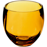 Melamin Geschirr und Acryl Glas Set für 4 Personen - 16 Teile - Campinggeschirr - gelb weiß - mit Trinkglas 400 ml gold Gläsern - Essgeschirr