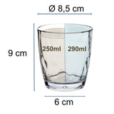 4x Campingglas aus Acryl 320ml klar - Trinkglas Acrylglas Kunststoff Wasserglas Camping Garten Echtglasoptik Picknick Becher Kinder Senioren Longdrink Coktail