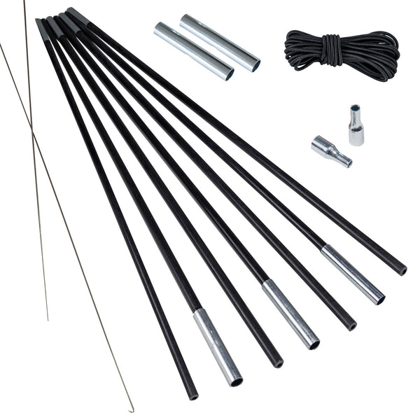 Fiberglas Zeltstange Ø 9,5 mm - 400 cm aus 7 Segmenten