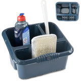 Spülbecken Organizer Navy Dunkelblau 25x22x15 cm Sink Caddy Spülmittelorganizer Besteckabtropfbehälter Schwammhalter Küchen Utensilien Organizer Küchenorganizer Spüle Mit Abflusslöcher Kunststoff