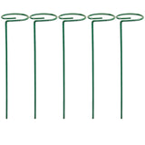 Pflanzenstütze mit Blumenring 90 cm hoch - Ring Ø6,5 cm - aus 4mm kunststoffummantelten Draht - Grün Single Stem - Metall - Blumenstütze Buschstütze - Staudenstütze - Blumenhalter Rankhilfe Pflanzenring Zimmerpflanzen