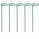 Pflanzenstütze mit Blumenring 40 cm hoch - Ring Ø6,5 cm - aus 4mm kunststoffummantelten Draht - Grün Single Stem - Metall - Blumenstütze Buschstütze - Staudenstütze - Blumenhalter Rankhilfe Pflanzenring Zimmerpflanzen