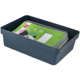 Ordnungsbox - NAVYBLAU Dunkelblau - 28x20x8 cm - 4 Liter - Ordnungskorb Schubladenorganizer Organizerbox Ordnungssystem Kunststoff Aufbewahrung Schrank Bad