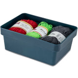 Ordnungsbox - NAVYBLAU Dunkelblau - 21x15x8 cm - 2,2 Liter - Ordnungskorb Schubladenorganizer Organizerbox Ordnungssystem Kunststoff Aufbewahrung Schrank Bad