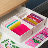 Ordnungsbox - 21x15x8 cm - 2,2 Liter - Ordnungskorb Schubladenorganizer Organizerbox Ordnungssystem Kunststoff Aufbewahrung Schrank Bad