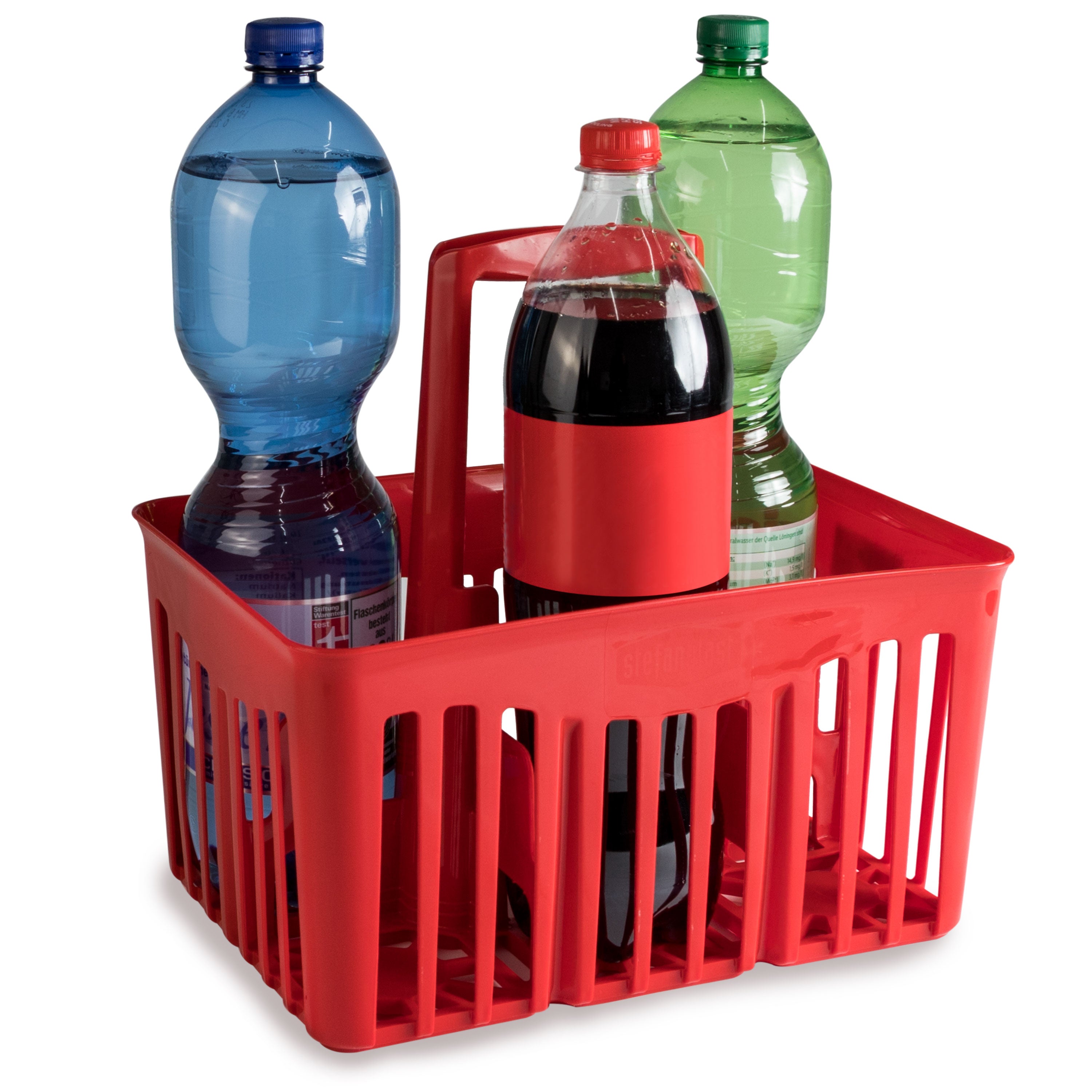 Flaschenträger für 6 Flaschen Flaschenhalter aus Kunststoff 30x21x28 c – Hummelladen