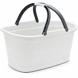 91200 - Stefanplast Wäschekorb DOMUS 35 Liter mit 2 Henkeln WEISS