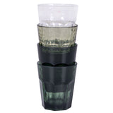 4x Campingglas Trinkglas Set - 200 ml - Glasset klar grün - Wasserglas Gläser Polycarbonat Glas ideal für Camping Küche