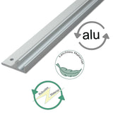 2 STÜCK Alu Kederschiene - 1,2 Meter - Kederleiste - Neigung 45° - Ø9,5mm (passend für 7-8mm Keder) - Aluminium Kederprofil Leiste für Wohnwagen Vorzelt Sonnensegel Schürzenleiste Vorzeltschiene