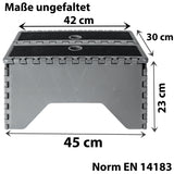 Caravan Trittstufe Klappbare Stufe 45x30x23 cm aus Kunststoff bis zu 150kg belastbar mit Anti-Rutsch-Trittfläche Einstiegshilfe Einzeltritt Faltbar Wohnwagen Wohnmobil Fußbank Trittleiter