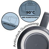 ABS Tassenset non-slip elegante Farben 4 Tassen á 350 ml - grün weiß Campinggeschirr Geschirr Personen Picknick Camping Outdoor