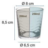PRODUKTSET - 33410+33000 - Hummelladen Melamingeschirrset Schiefer + Trinkglas klar 250ml 6 Personen