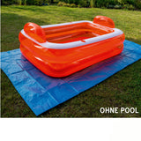 Poolunterlage ca. 187x300cm, 110g/qm PE zum Schutz des Poolbodens