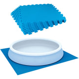 Poolunterlegmatte aus EVA in Blau - 0,4cm dick - 48x48cm - passend zu einem Quick-up Pool von D-305 cm Stecksystem in Puzzleform