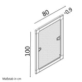 Alu Fliegengitter mit Rahmen für Fenster - 80x100 - zuschneidbar - weiß ohne Bohren