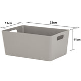 Ordnungsbox -  DINA5 - 25x17x11cm - 3,9 Liter - Schubladenorganizer Ordnungskorb Schublade - Organizerbox Ordnungssystem Kunststoff Aufbewahrung Bad Korb