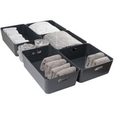 Unterbett Schubladen Organizer Set - 12 cm hoch - passend für Bettkasten 90x55 cm - Bett Aufbewahrung