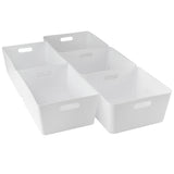 Unterbett Organizer Set - 15 cm hoch - weiß - passend für Ikea Malm Bettkasten - Aufbewahrung