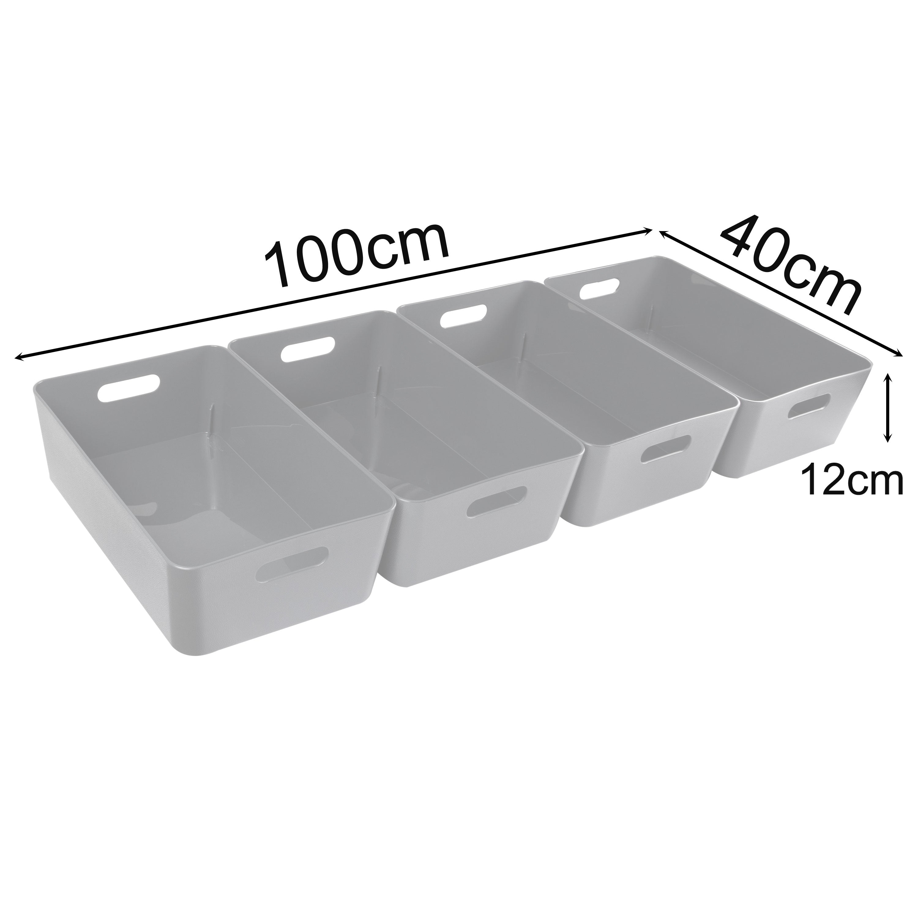 unterbett aufbewahrung 12 cm hoch Unterbett Schubladen Organizer Set - 12 cm hoch