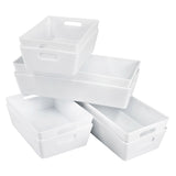 Schminktisch 8 Teile Organizer Set - 50x38x5 cm - in 2 Größen - weiss - Schubladen Ordnungssystem Aufbewahrungsbox Box