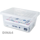 AUFBEWAHRUNGSBOX 18 CM HOCH - 14 Liter - DINA4-Format Aufbewahrungsbox mit Deckel - 40x30x18cm - transparent klar - stapelbar - Kunststoff Box Stapelkiste Unterbettkommode Büro