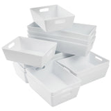 Schminktisch Schubladen Organizer Set - 12 Teile - Ordnungssystem - weiß - 5 cm hoch - Boxen in 2 Größen Aufbewahrungsbox Box - Schubladeneinsatz 75x38 cm