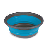 Faltbarer Schüssel - rund - 9 Liter - D-37,5x14 cm - gefaltet 5 cm hoch - blau Waschschüssel Spülschüssel Wasserschüssel - Kunststoff Spüle
