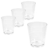 4x Camping Glas - 325 ml - stapelbar - klar - Gläser Set - Party Trinkgläser Kunststoff